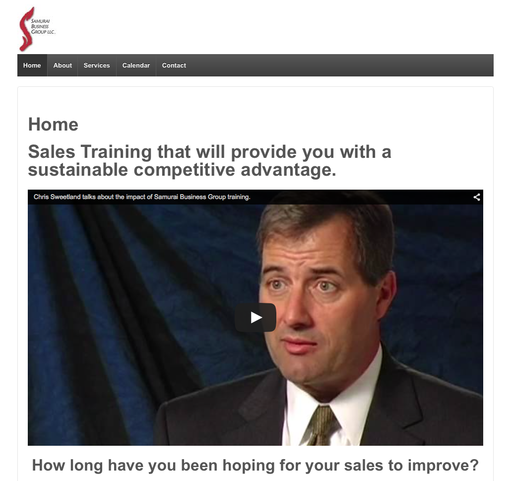 Samurai Business Group sales training